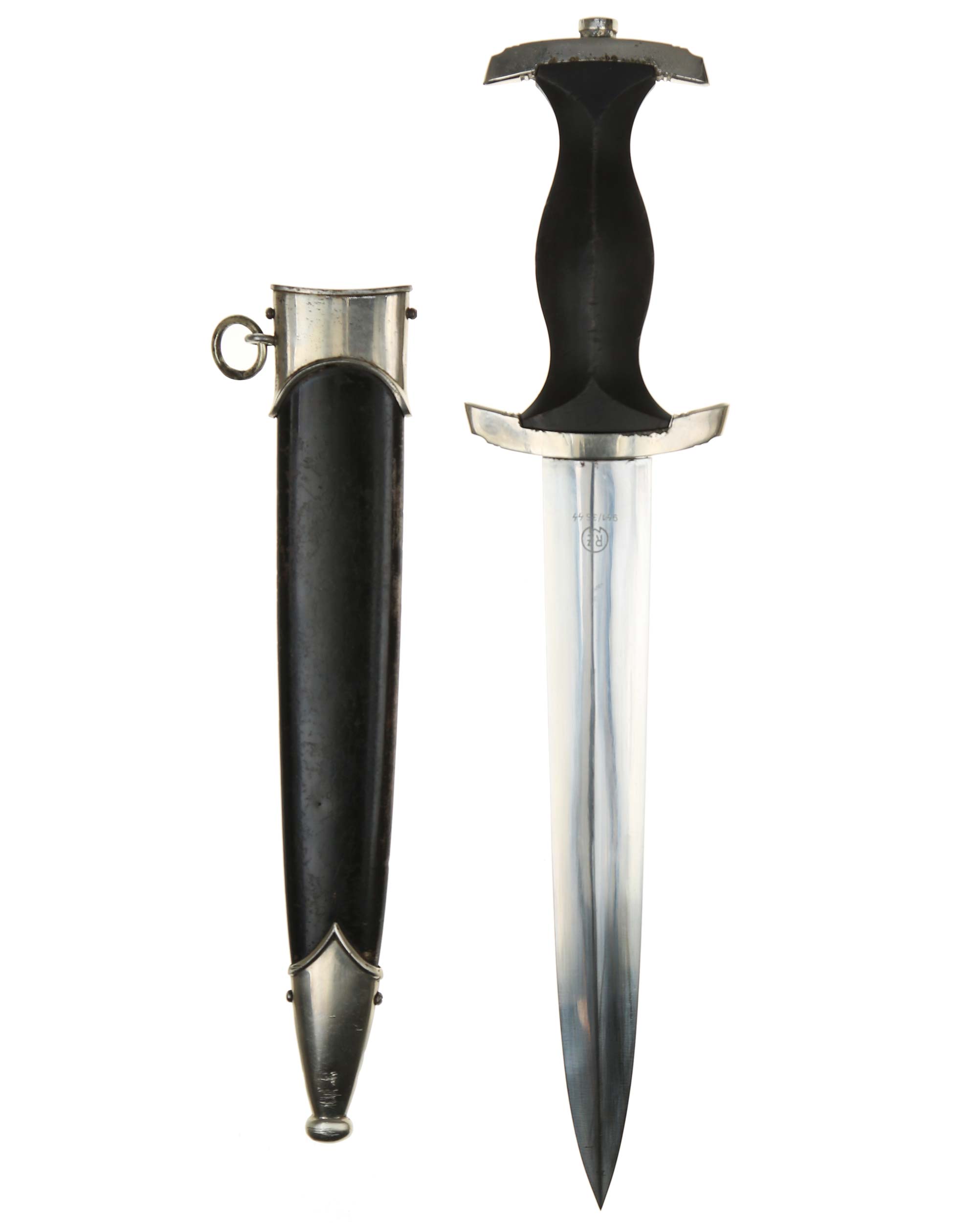 SS service dagger – grip with SS runes and aluminium eagle