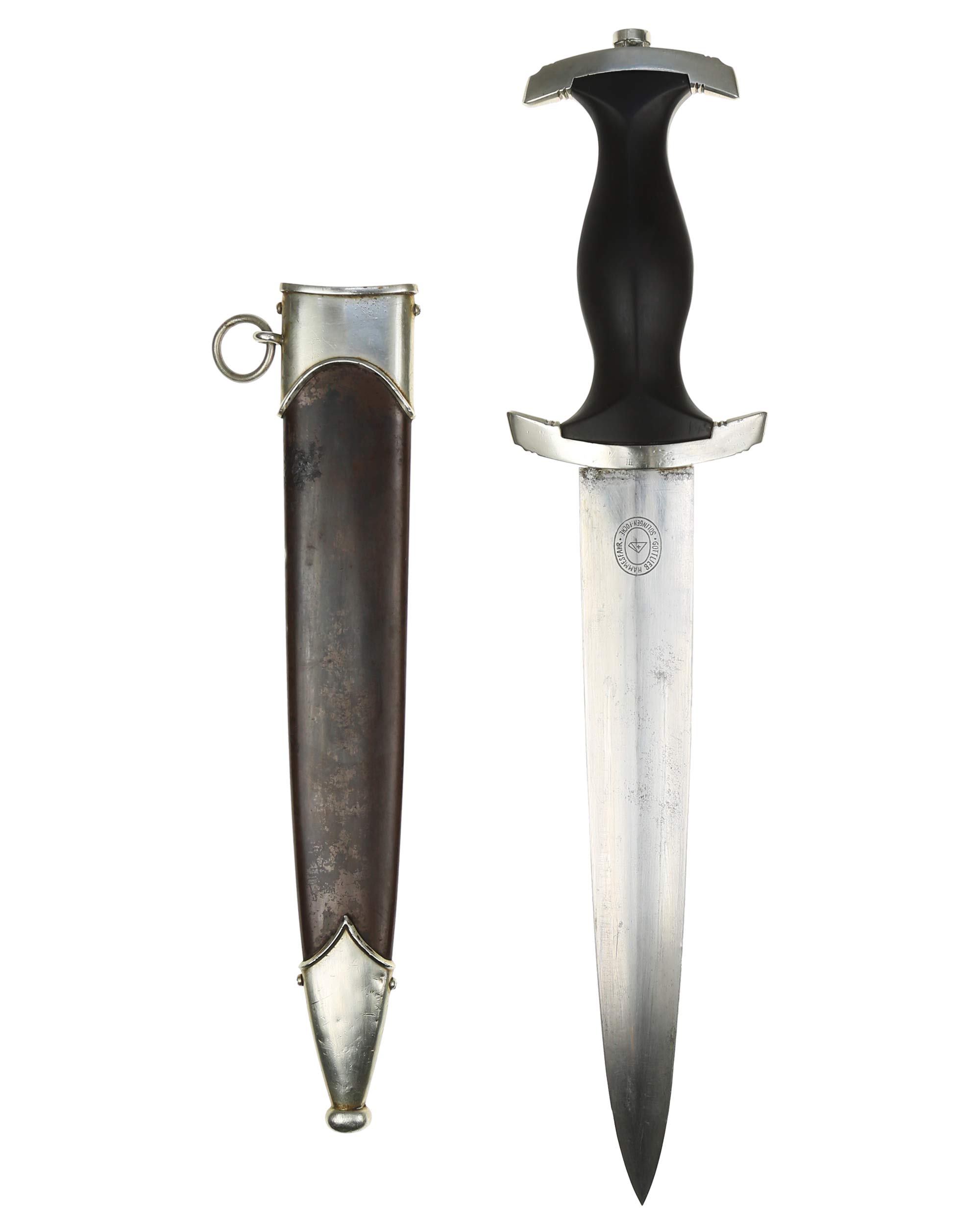 SS Dolch Gottlieb Hammesfahr – Griff mit SS Runen und Hoheitsadler