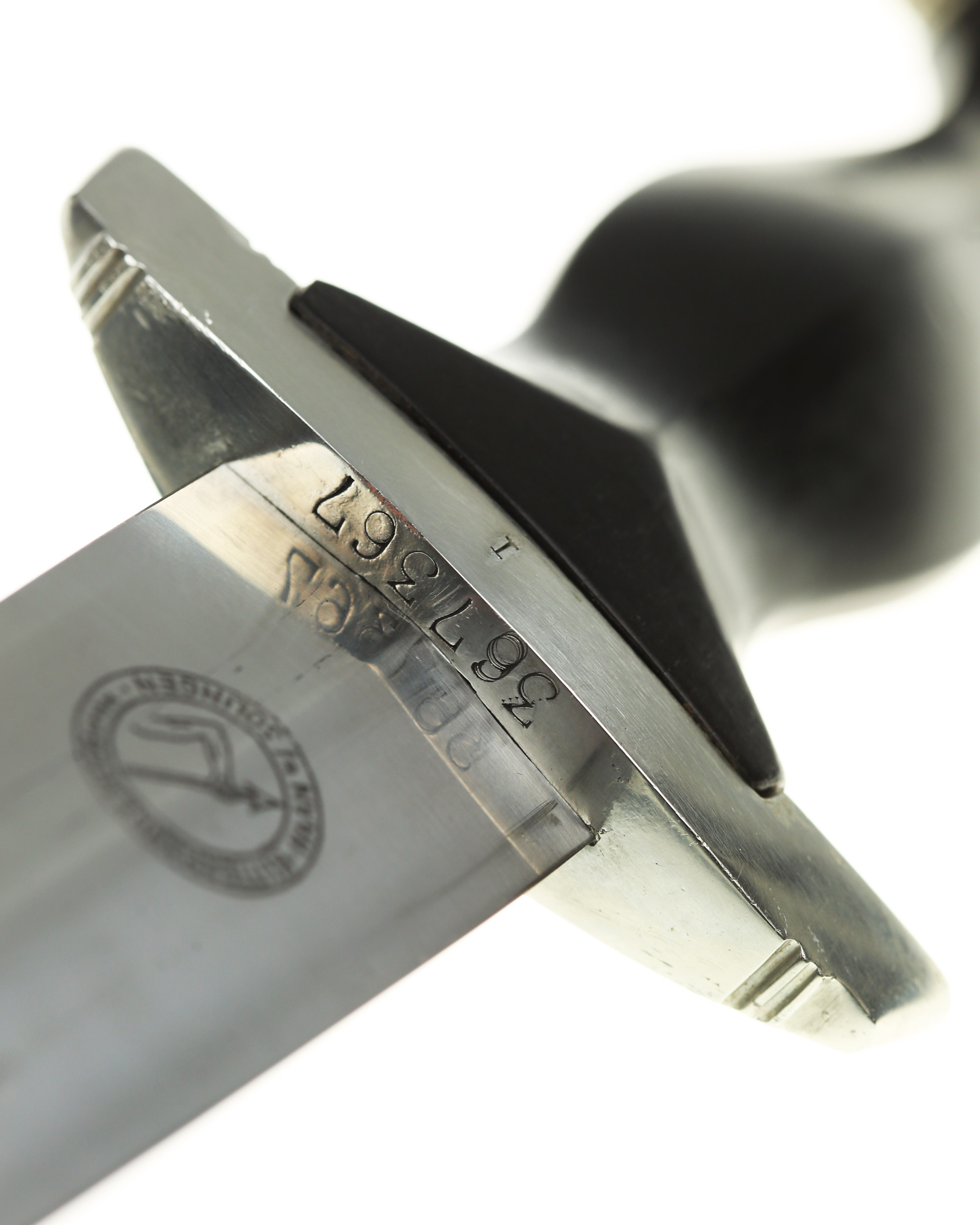 Early SS dagger – black finished scabbard with nickel silver fittings