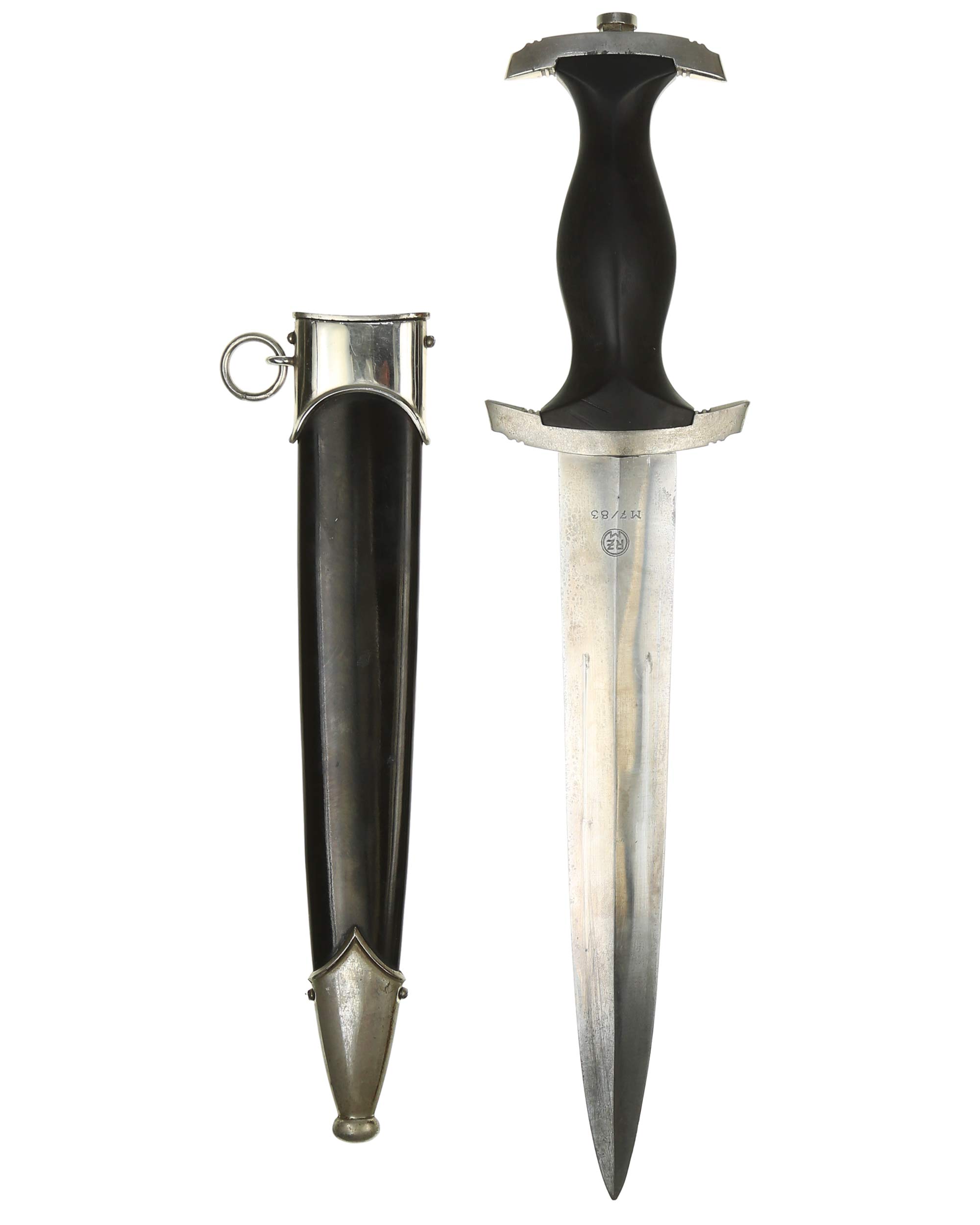 SS Service Dagger late variant RZM M7/83 Rich. Plümacher Solingen – overall view