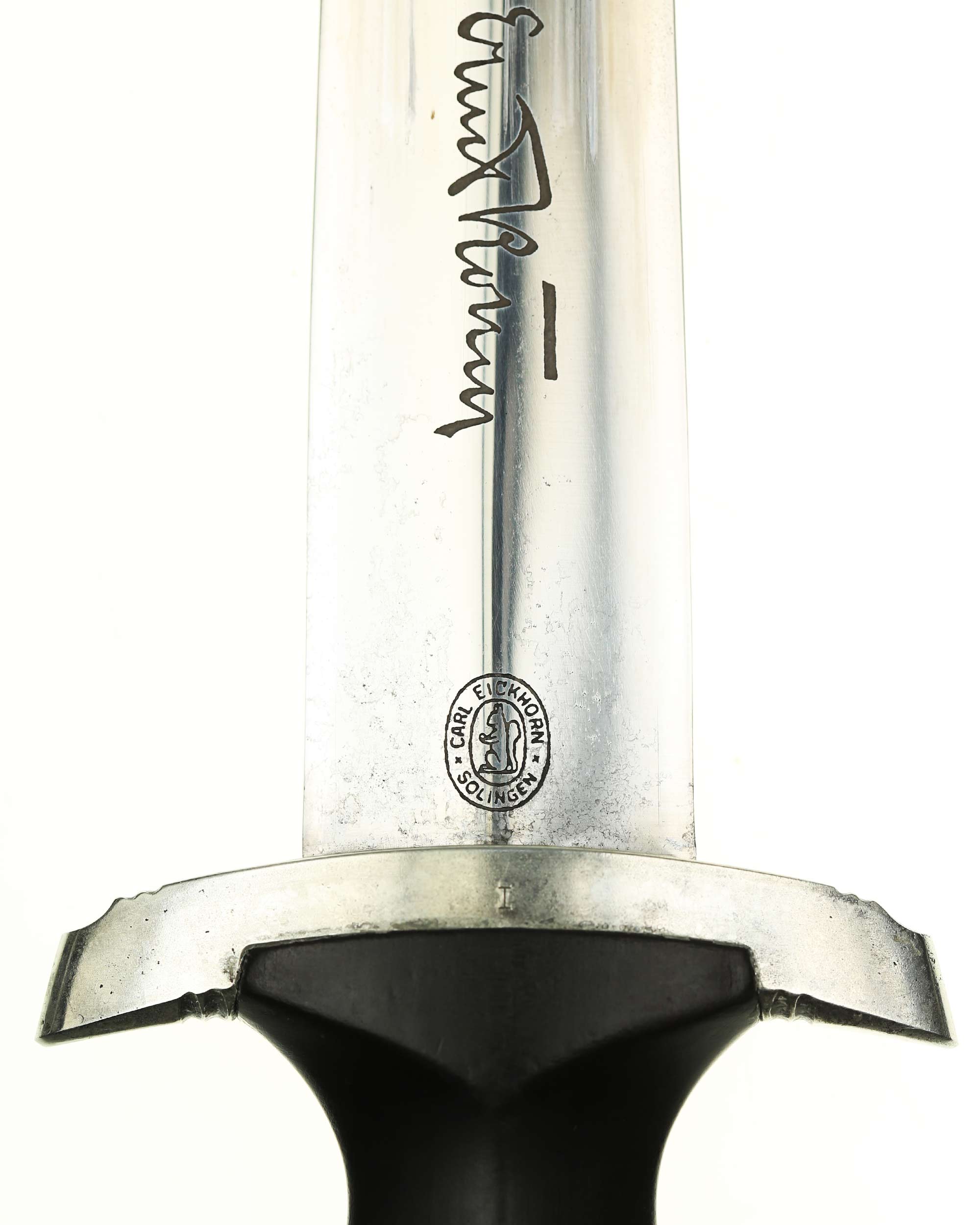 SS honour dagger – original blued scabbard with nickel-plated fittings