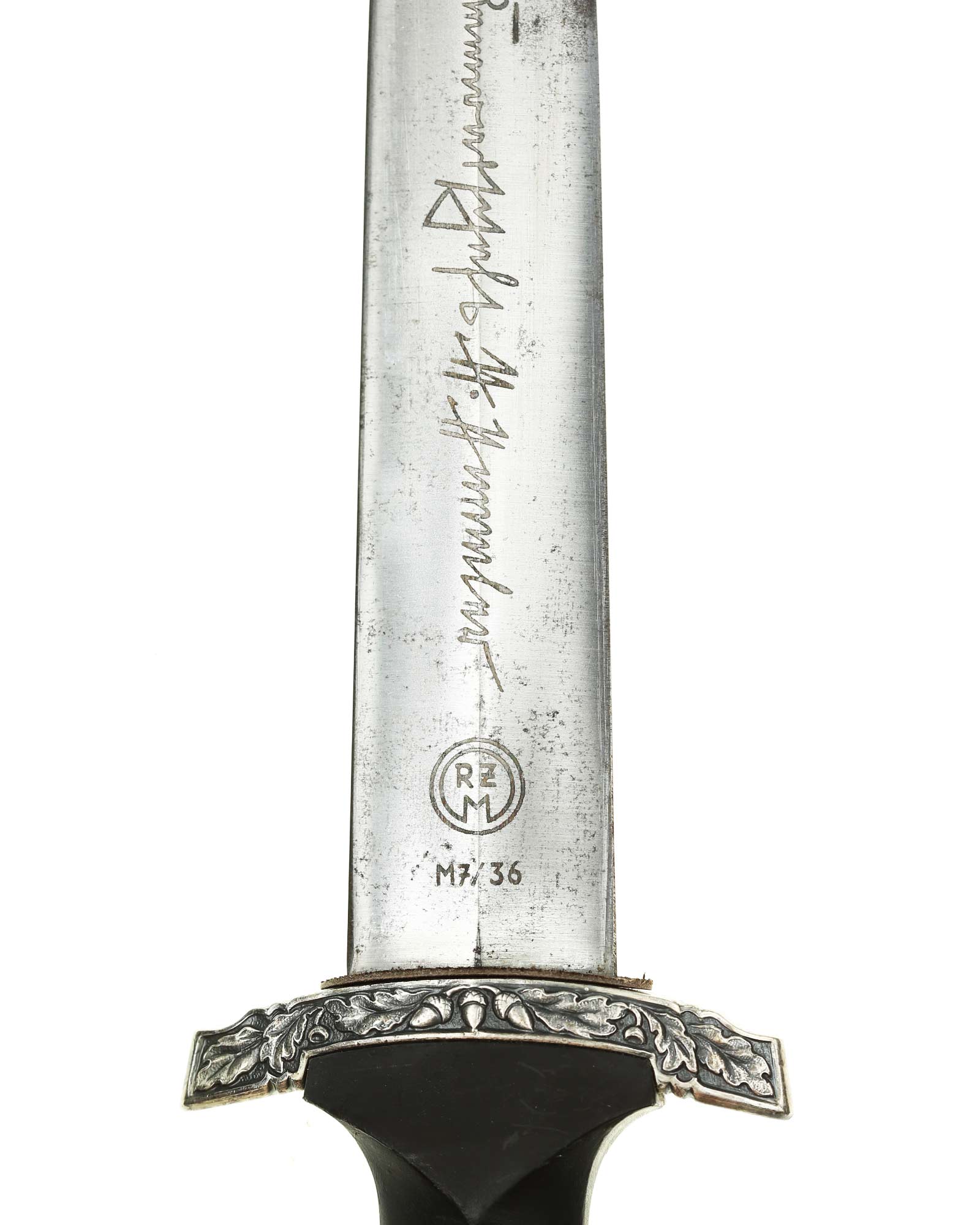 Почётный кинжал СС H. Himmler – клинок с посвятительной надписью