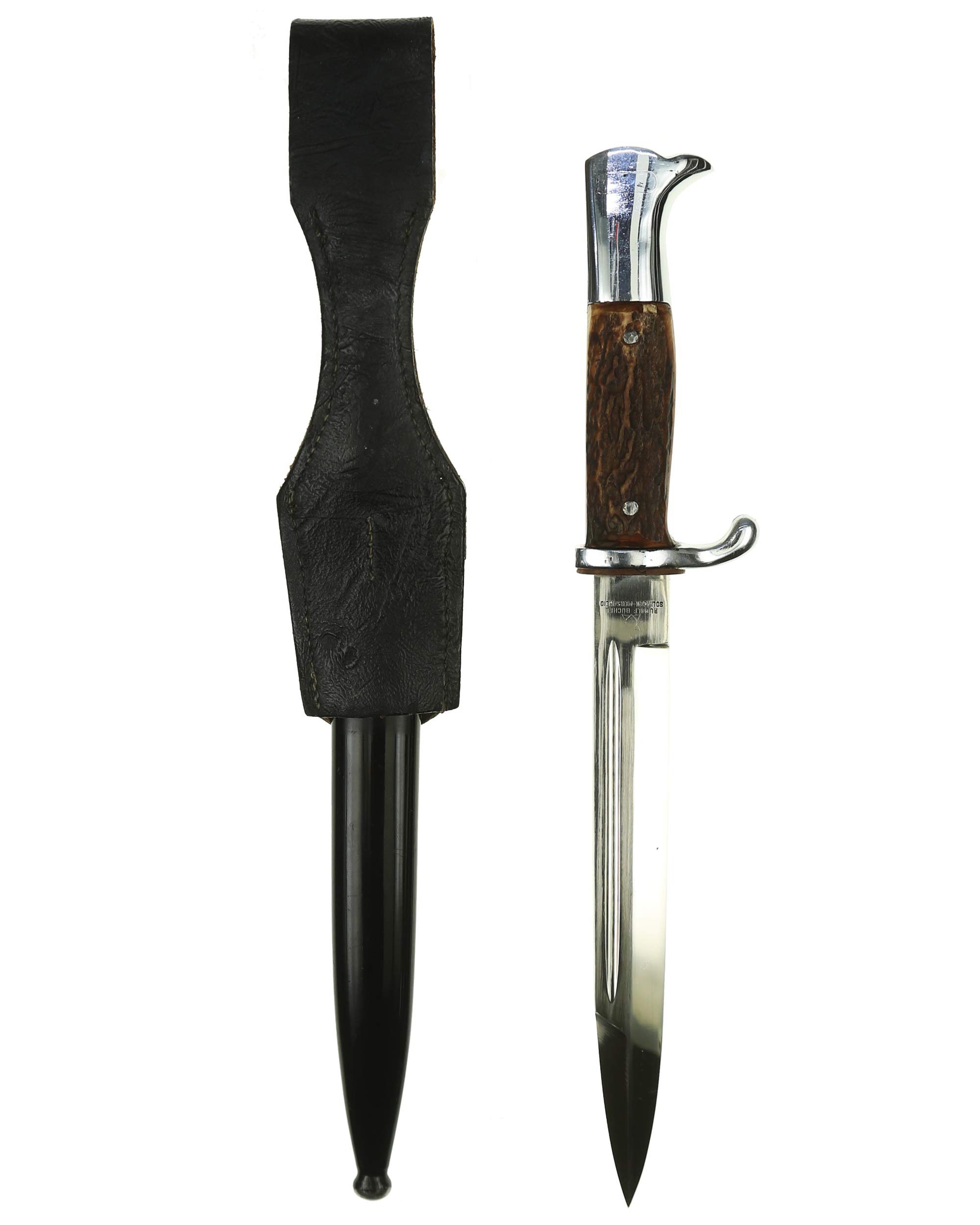 Studentenbund sidearm Rudolf Büchel Solingen – stag horn grips and hilt