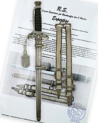 © DGDE GmbH - Dolch für Bahnschutzführer [M1935] mit Portepee & Expertise - Robert Klaas Solingen