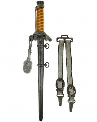 © DGDE GmbH - Heeres-Offiziersdolch [M1935] mit Portepee und Gehänge – Carl Eickhorn Solingen
