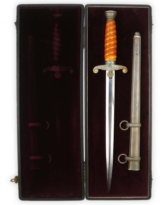 Офицерский кортик сухопутных войск обр. 1935 г. в футляре - Rich. Abr. Herder Solingen