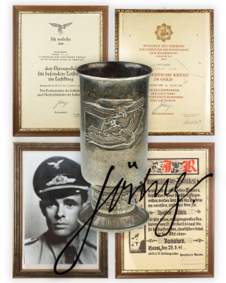 © DGDE GmbH - Honor Goblet of the Luftwaffe for Sergeant First Class Theodor Werner Zinn