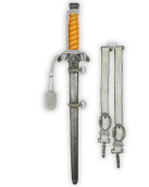 German Army Officer’s Dagger with Hangers by Artur Schüttelhöfer Solingen