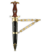 NSKK Chained Marine Officer's Dagger [M1936] by RZM M7/36 (E.&F. Hörster Solingen)
