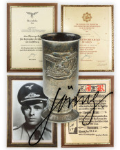 Honor Goblet of the Luftwaffe for Sergeant First Class Theodor Werner Zinn