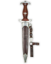 SA Service Dagger [Early Production] with Honor Award Dedication & Hanger by SMF Solingen